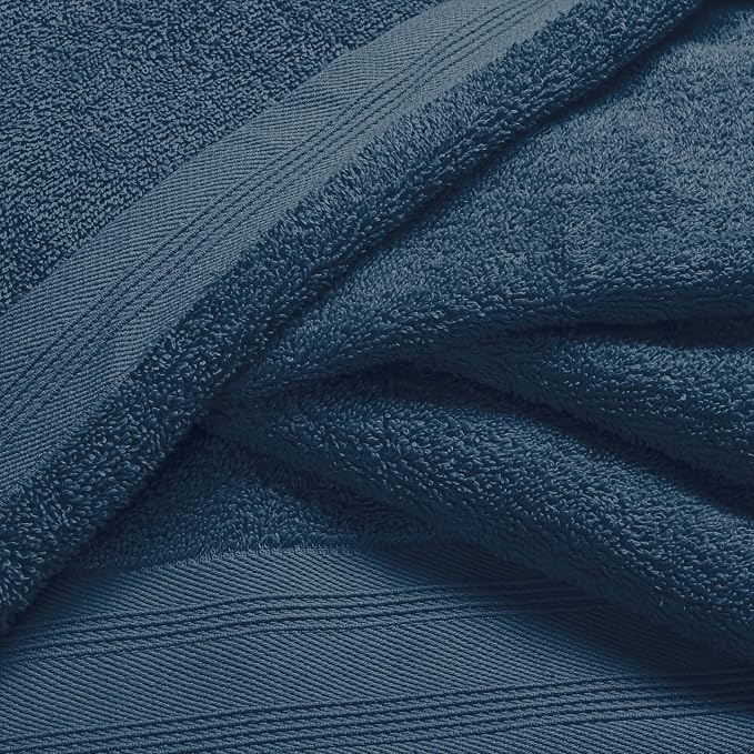 Ultra Soft 6 Pack Cotton Towel Set, Contains 2 Bath Towels 28x55 inch, 2 Hand - Image 2