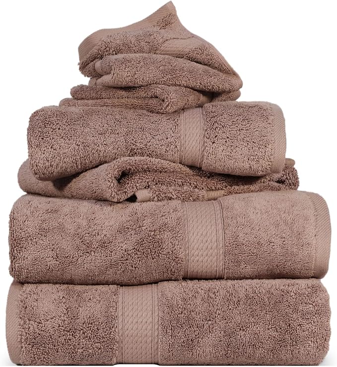 Superior Egyptian Cotton Pile 6-Piece Towel Set, 2 Bath, 2 Hand, 2 Face - Image 2