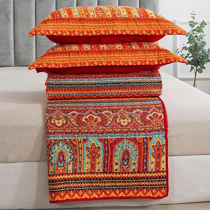 BEDIFANY Cotton Quilts Queen Size Set - Image 7