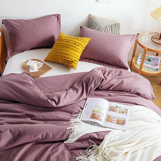 Simple&Opulence 100% Linen Duvet Cover Set 3pcs Basic Style Natural French - Image 8