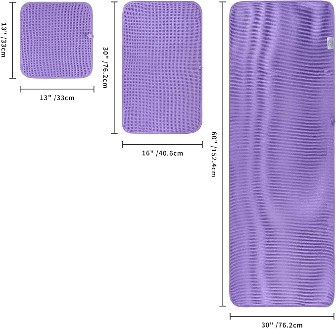 POLYTE 430 GSM Microfiber Quick Dry Lint Free Oversize Bath Towel Set, 6 Piece - Image 2