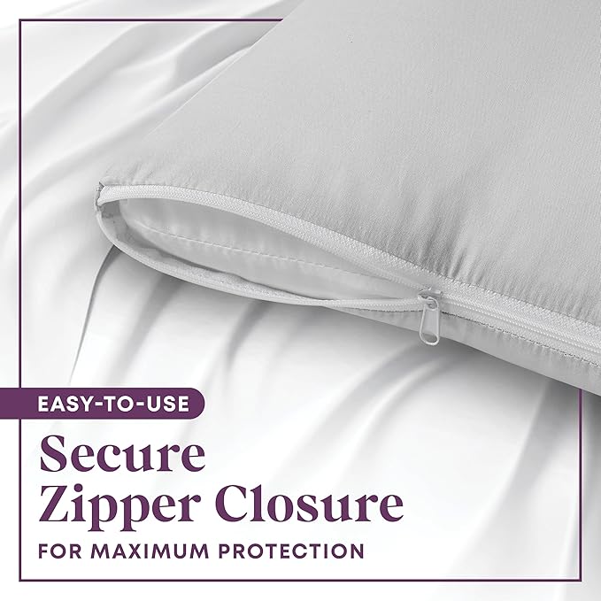CirclesHome Pillow Protectors 4 Pack King Zippered - Image 3