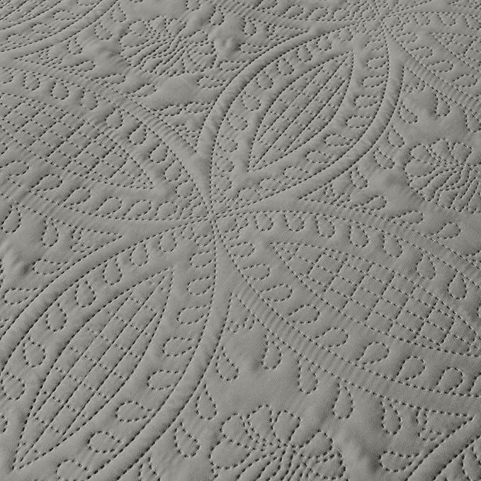 akkialla Dark Grey Twin Quilt Set, Ultrasonic Lightweight Bedspread Coverlet - Image 7