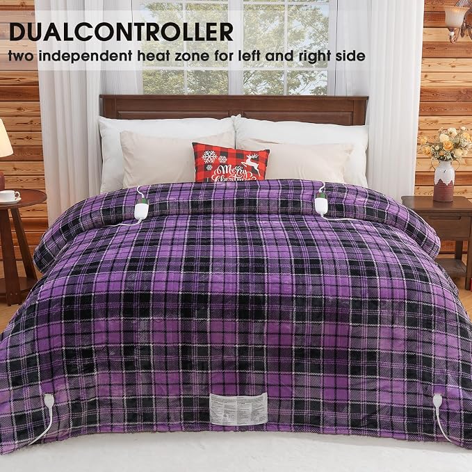 Heated Electric Blanket Queen Size, 84X90 Heating Blanket Queen - Image 2