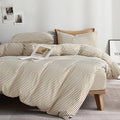 JELLYMONI 100% Natural Cotton Striped Duvet Cover Sets, by JELLYMONI