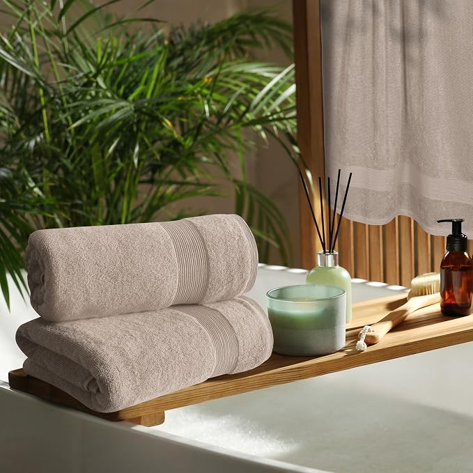 Belizzi Home 4 Pack Bath Towel Set 27x54, 100% Ring Spun Cotton, Ultra Soft - Image 4