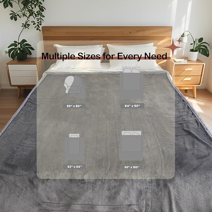 Electric Heated Blanket Twin Size 62" x 84" - Image 9