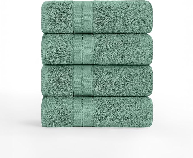 Modern Threads 4-Pack SpunLoft Bath Sheet White 35x70 - Image 2