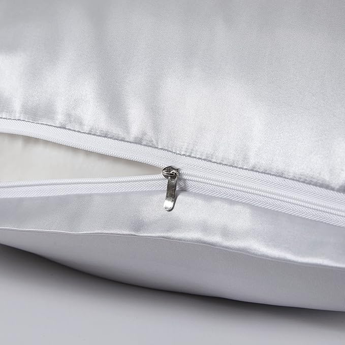 Satin Pillowcases with Zipper （20x26）, Standard Size Pillowcases Set of 2 - Image 4