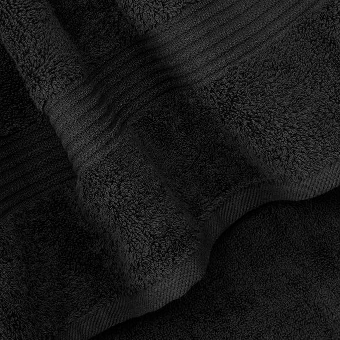 Cotton Paradise Black 6 Piece Towel Set, 100% Cotton Turkish Towels - Image 4