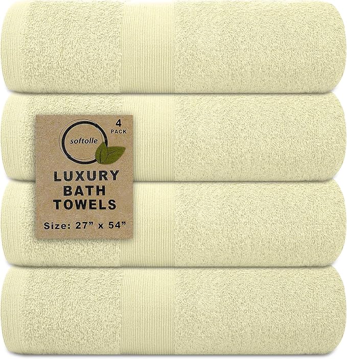 Softolle Luxury Bath Towels Set of 4 | Towels by Softolle