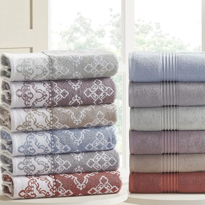 Modern Threads Charlize 6-Piece 100% Cotton Towel Set–Reversible Yarn Dyed - Image 4