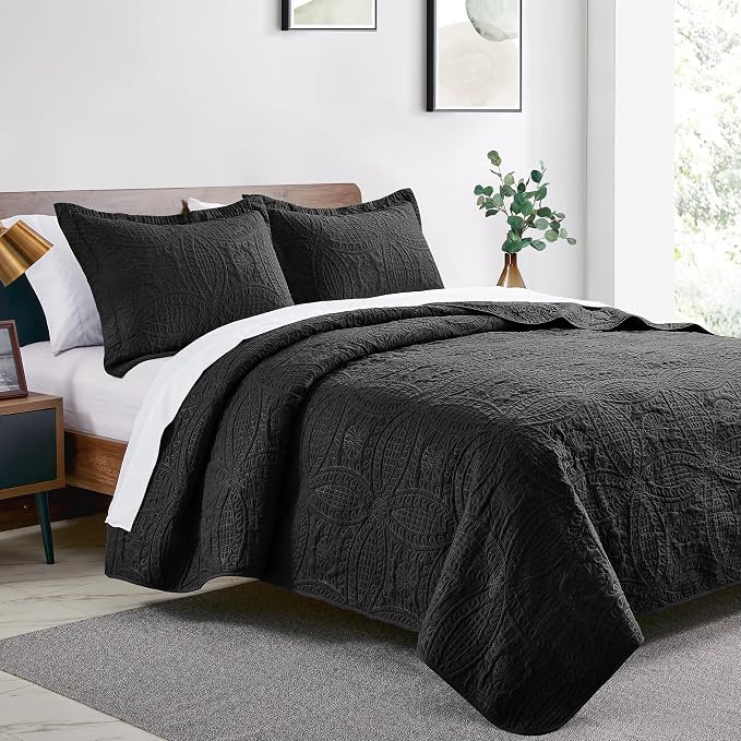 Love's cabin Quilts for Queen Bed Black Bedspreads - Image 2