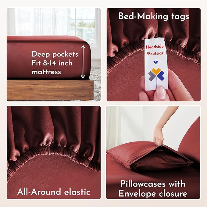 California Design Den Deep Pocket Queen Sheets Set - Image 5