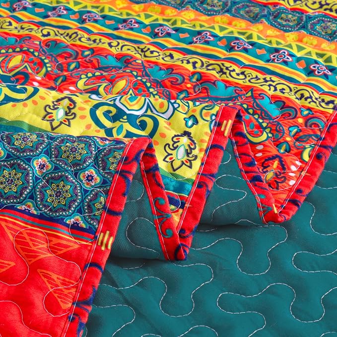 Exclusivo Mezcla 50"x 60" Quilted Throw Blanket- Microfiber Quilt Throw - Image 4