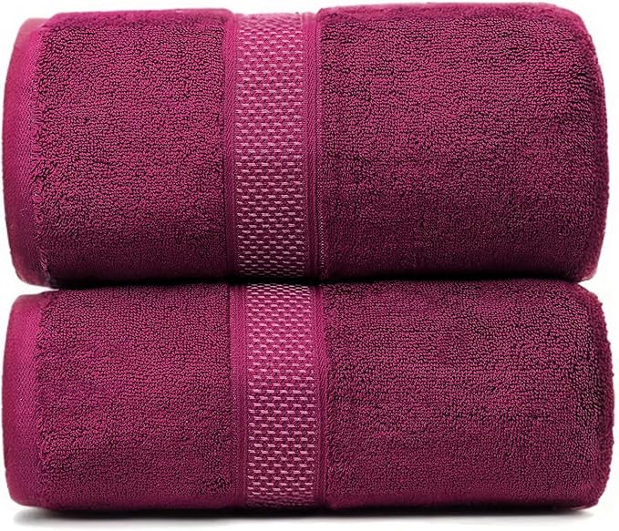 Fluffy Cotton Bath Towels Set650GSM, 2-Piece Set, Thickened and Enlarged by Weierduosi