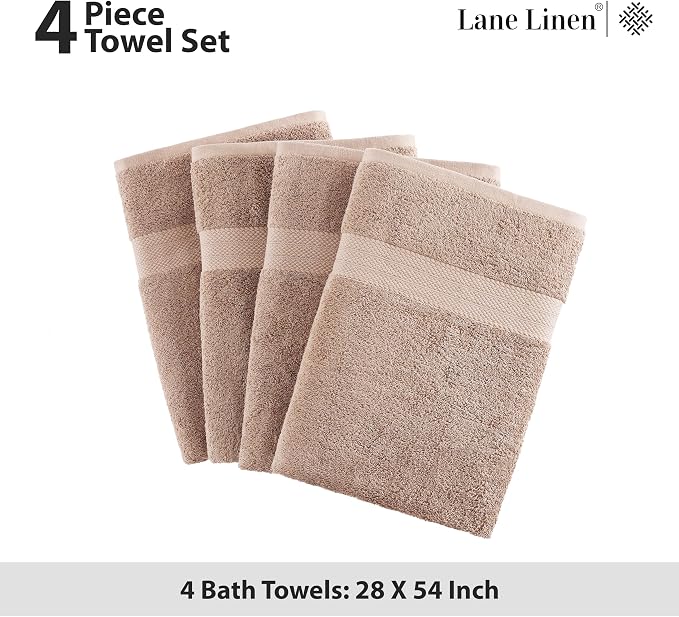 LANE LINEN Luxury Bath Towels Set of 4 - Image 5