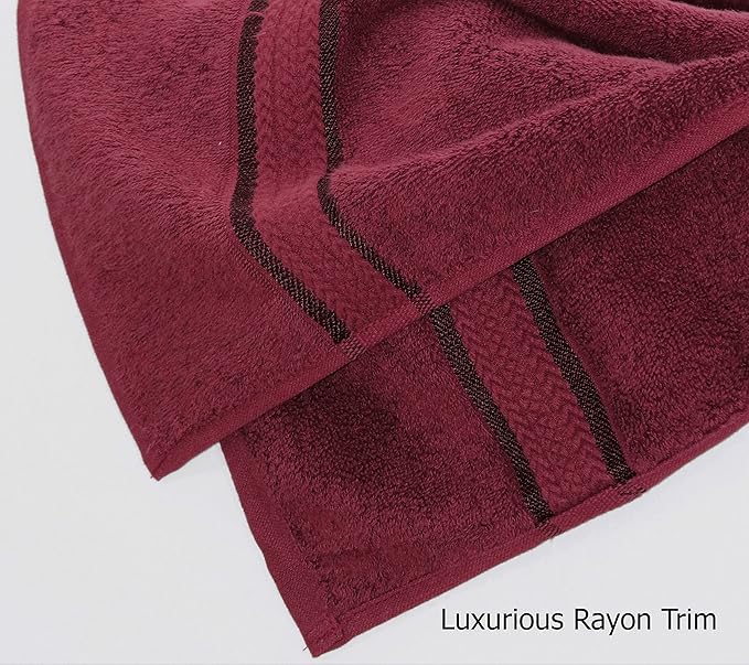 Cotton Craft Ultra Soft 4 Pack Oversized Extra Large Bath Towels 30x54 Burgundy - Image 3