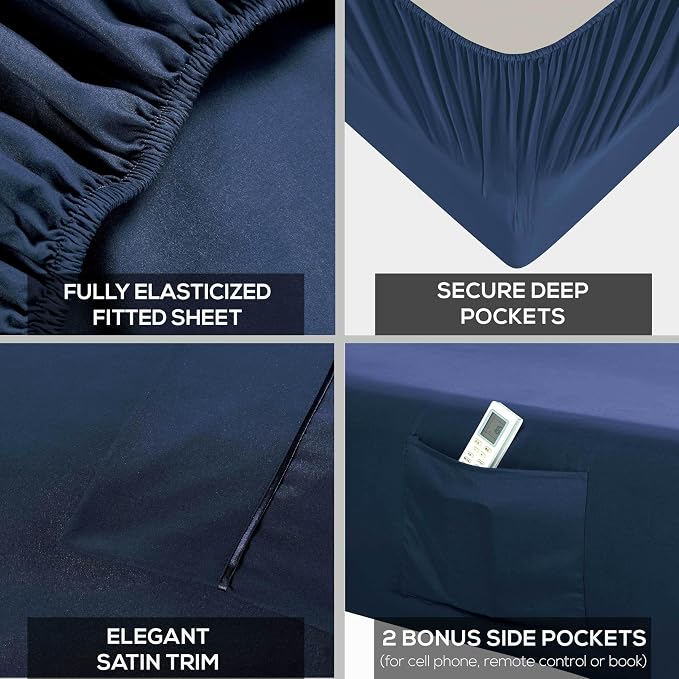 Mueller Luxury 6 Piece Queen Sheet Set - Image 4
