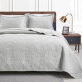 Love's cabin King Size Quilt Bedding Set Light Grey Bedspreads by Lovescabin