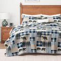 PPOLCA Rustic Queen Quilt Bedding Set, Christmas Lightweight Reversible Cabin by PPOLCA