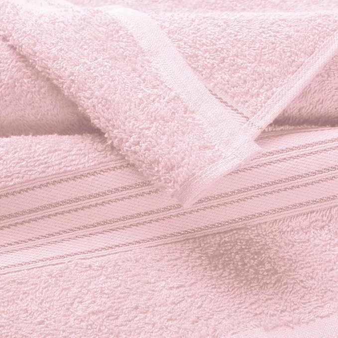 BOUTIQUO 100% Cotton 2 Pack Bath Towel Set 28x55 inches, Eco-Friendly Large - Image 2