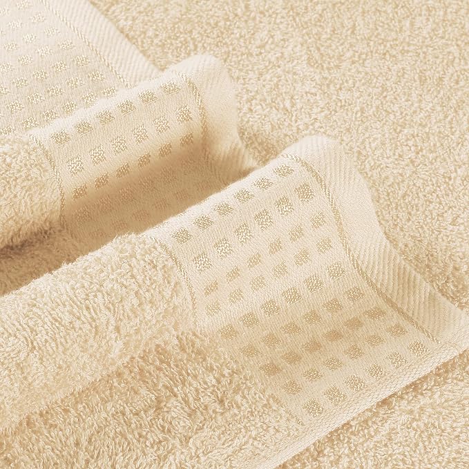 GLAMBURG 100% Cotton Ultra Soft 6 Pack Towel Set, Contains 2 Bath Towels 28x55 - Image 2