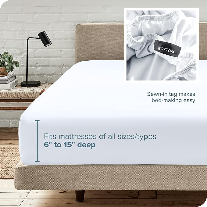 Bare Home Fitted Bottom Sheet Split Head Flex King Size - Image 7