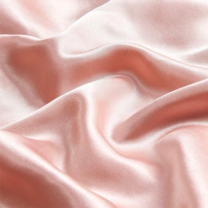 BEDELITE Satin Pillowcase with Zipper 4 Pack, Coral Pillow Cases Standard Size - Image 3