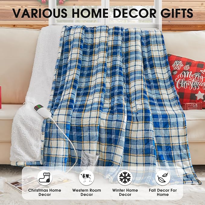 Heated Electric Blanket Twin Size, 62X84 Heating Blanket - Image 7