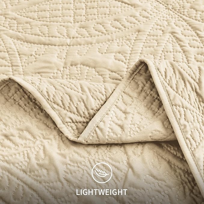 Love's cabin Twin Quilt Set Camel Bedspreads - Image 6