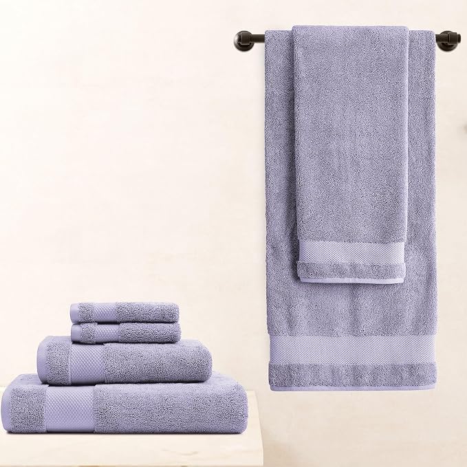 BIOWEAVES 100% Organic Cotton Bath Towel Set | 700 GSM Plush 6-Piece Premium - Image 6