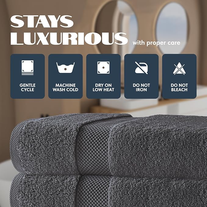 Luxury White Bath Towels Large - Image 5