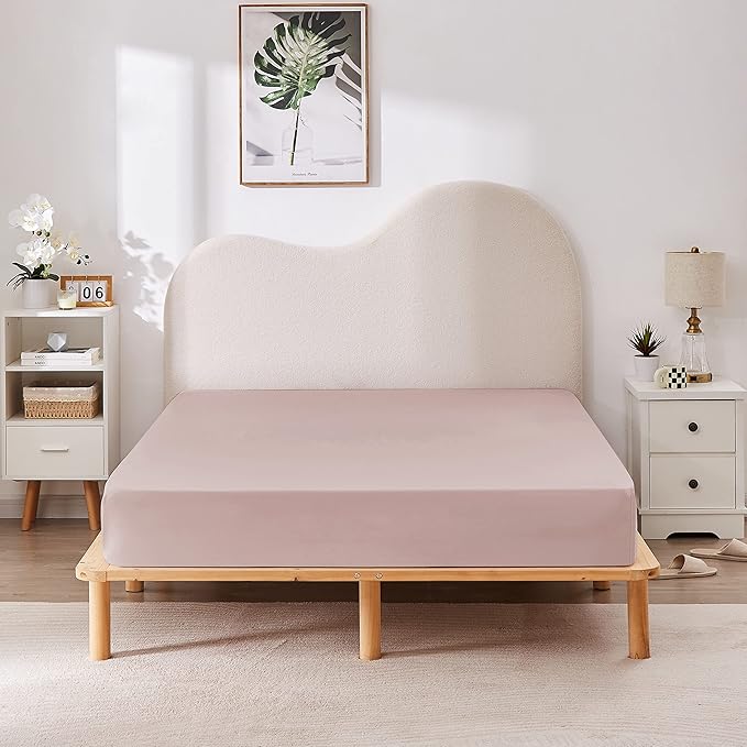 HBHLFZ Full Fitted Sheet Only, Soft Breathable Bottom Sheet - Image 6