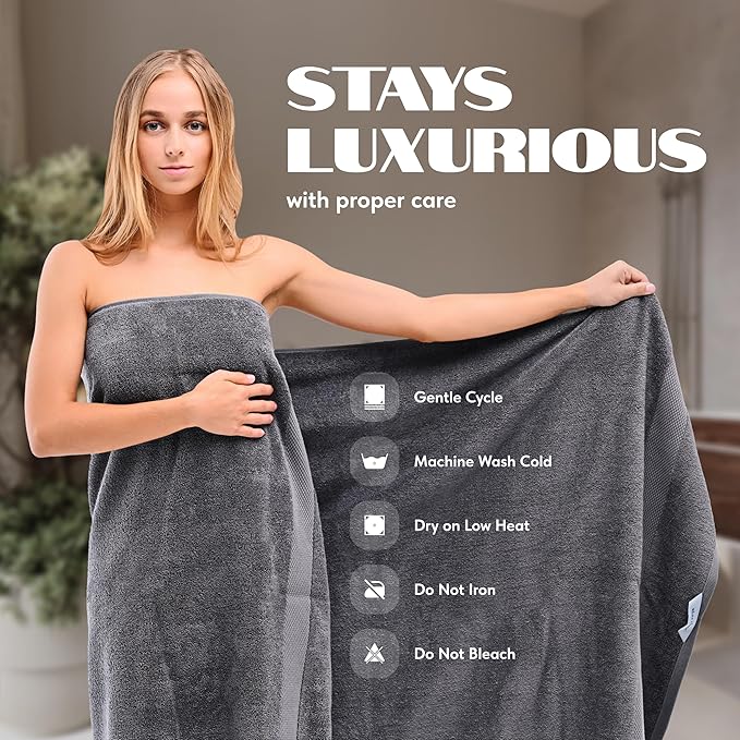 White Classic Luxury Soft Bath Sheet Towels - Image 6