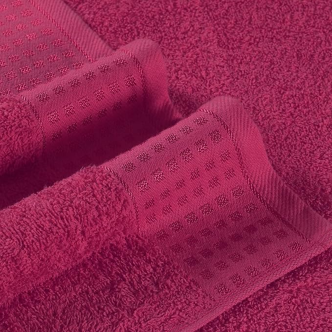 GLAMBURG 100% Cotton Ultra Soft 6 Pack Towel Set, Contains 2 Bath Towels 28x55 - Image 2