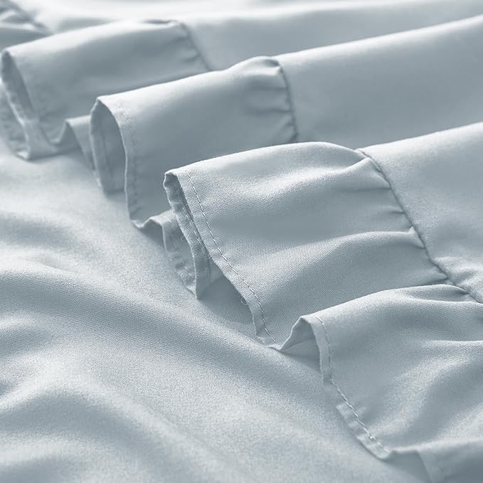 KKJIAF Ruffle Pillow Cases Queen Size Set of 2, Ruffled Pillow Covers - Image 6