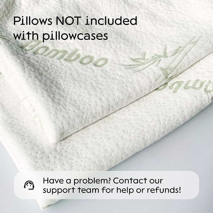 100% Waterproof Pillow Protectors Standard 20x26 Pair Zippered Pillow Case - Image 2