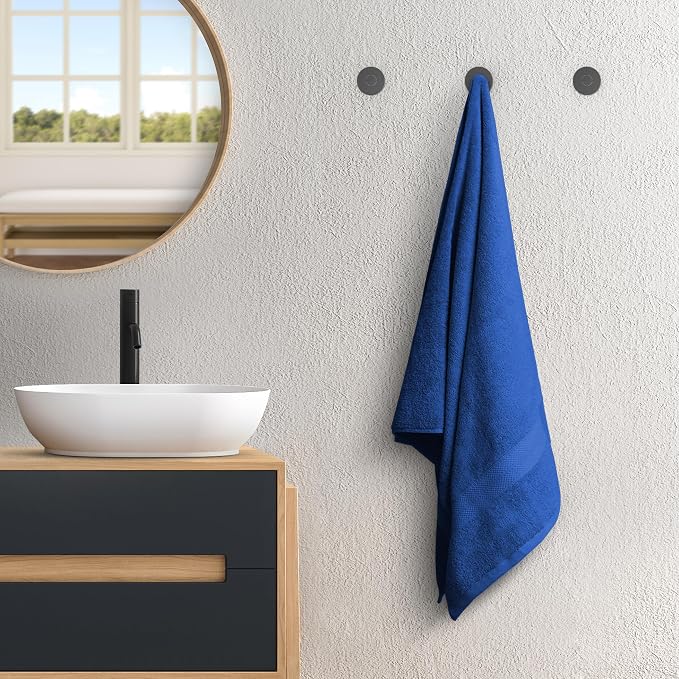 Avalon Towels Blue Bath Towels Set of 4 pcs, 100% Cotton Towel Absorbent and - Image 4