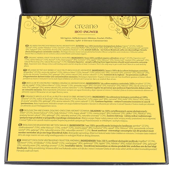 Creano Organic Herbal Tea Gift Set "Organic Herbal Tea" – 18 Pyramid Tea Bags - Image 5