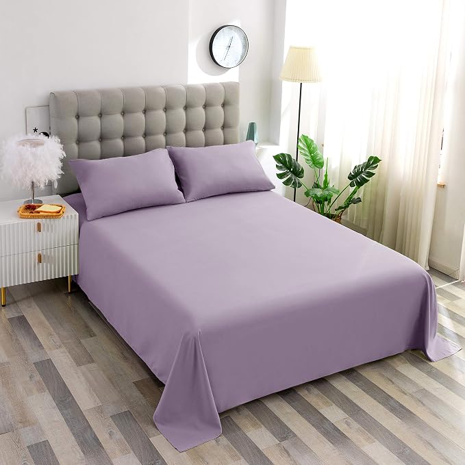 Sfoothome Twin Lavender Fitted Sheet Only, Wrinkle Free - Image 5