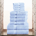 SUPERIOR Egyptian Cotton Pile 10 Piece Towel Set, Includes 2 Bath, 4 Hand by SUPERIOR