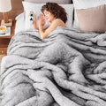 Heated Electric Blanket Throw, Octrot 50"X60" Faux Fur Heating Blanket Luxury by OCTROT