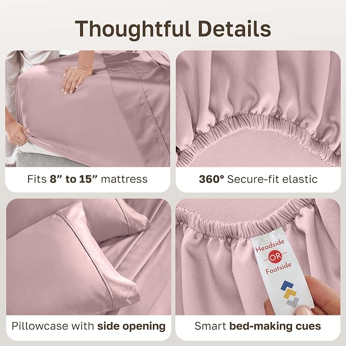 California Design Den Soft 100% Cotton Sheets Twin XL Size Set, 400 Thread - Image 5