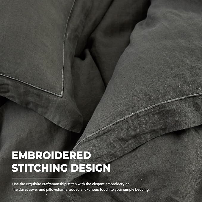 Simple&Opulence 100% Washed Linen Duvet Cover - Image 3