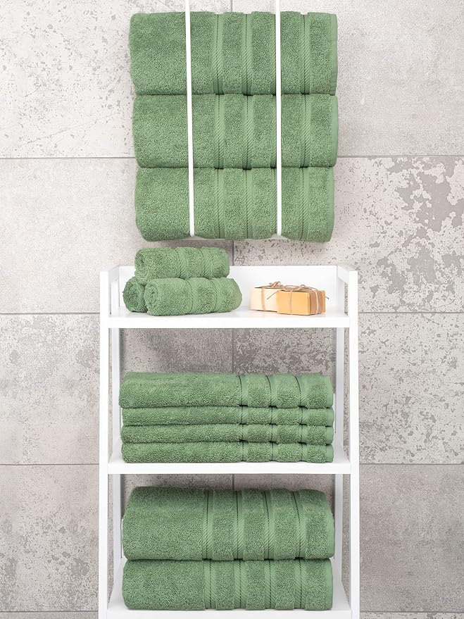 American Soft Linen Luxury 4 Piece Bath Towel Set, 600 GSM 100% Cotton Turkish - Image 7