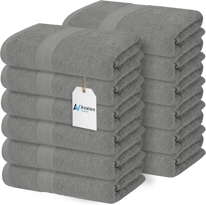 Avalon Towels Bath Towels for Bathroom 100% Cotton Silver Bathroom Towels Pack by AvalonTowels
