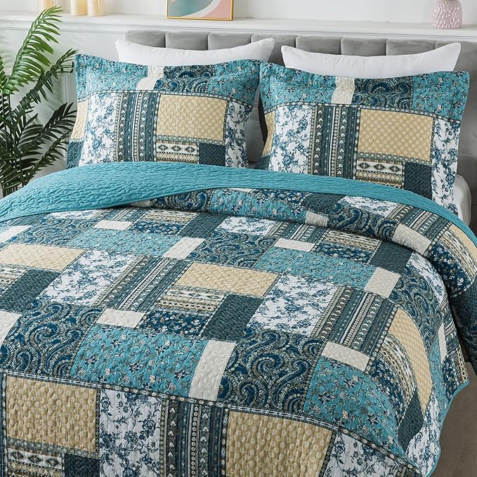 BEDIFANY Cotton King Size Quilt Set, Lightweight Bedspread King Size Coverlet - Image 2