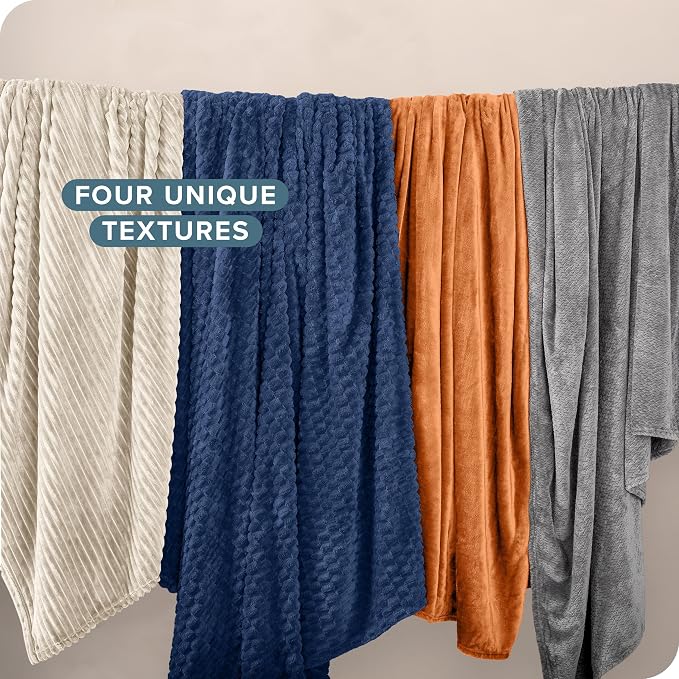 Bare Home Textured Fleece Blanket - Image 6