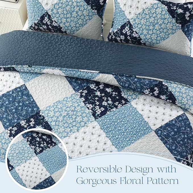 Exclusivo Mezcla Reversible Boho Quilts Queen Size - Image 3